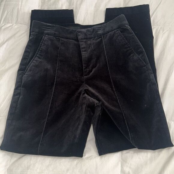 Women's Velvet High Rise Pintuck Pencil Ankle Pants - Picture 5 of 16